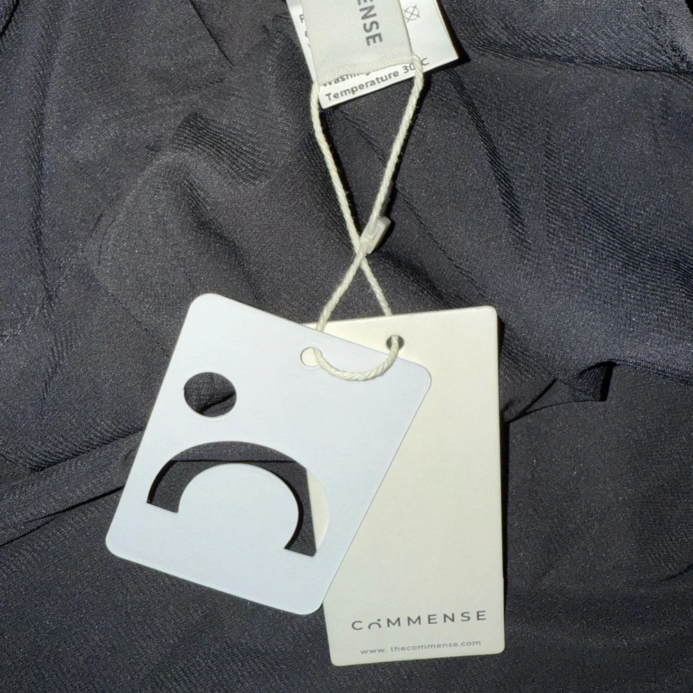 Commense Cowl Neck Ruched Open Back Crop Top for holiday Christmas party gift - Picture 7 of 8